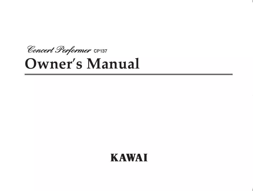 Mode d'emploi KAWAI CP137