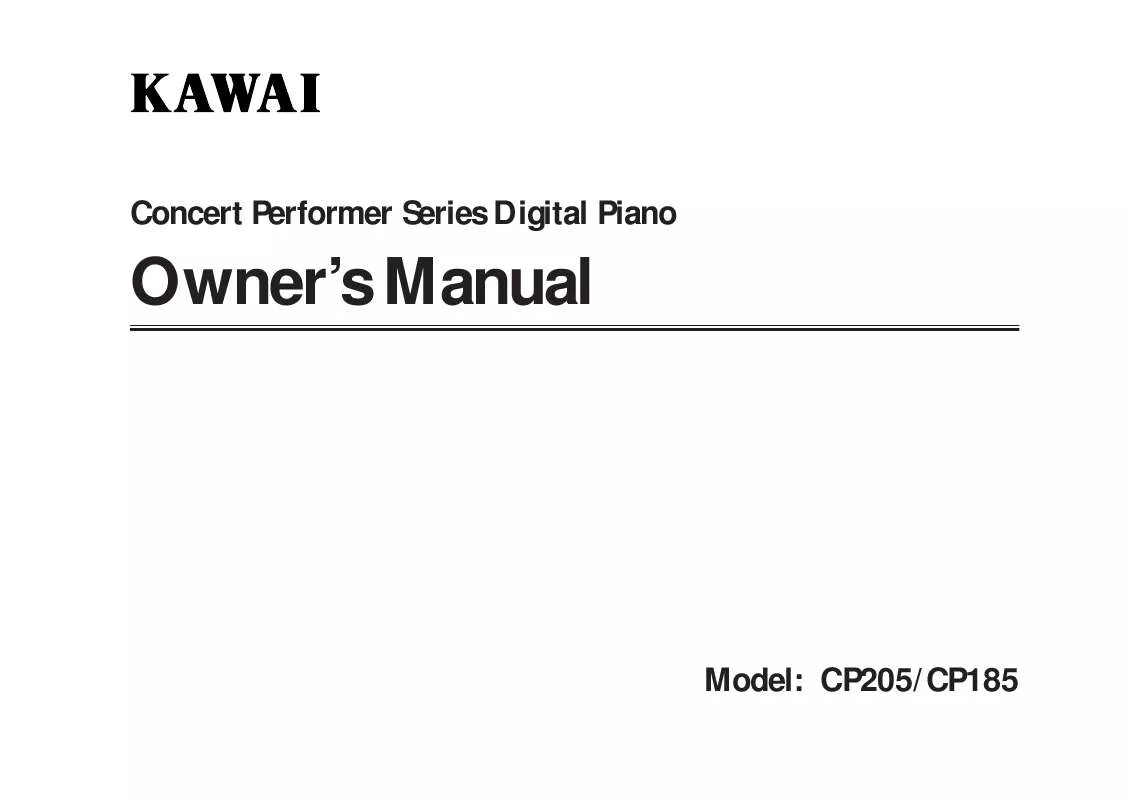 Mode d'emploi KAWAI CP205