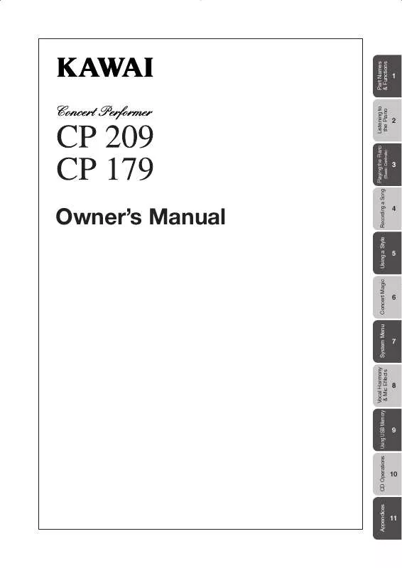 Mode d'emploi KAWAI CP209