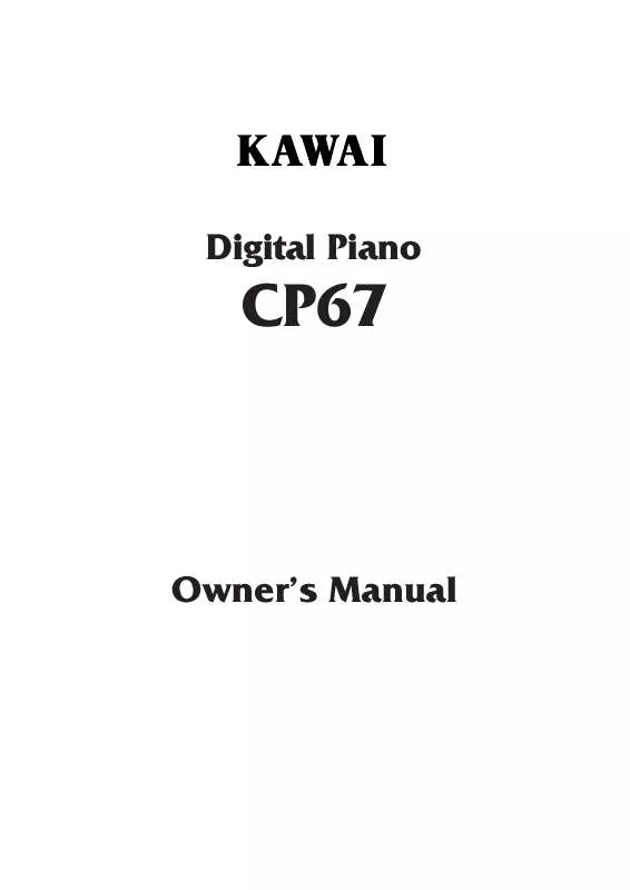Mode d'emploi KAWAI CP67