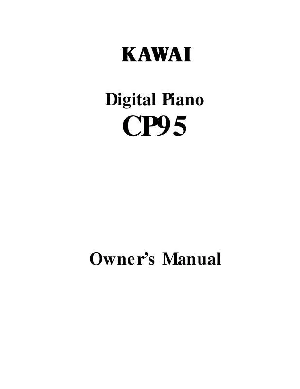 Mode d'emploi KAWAI CP95