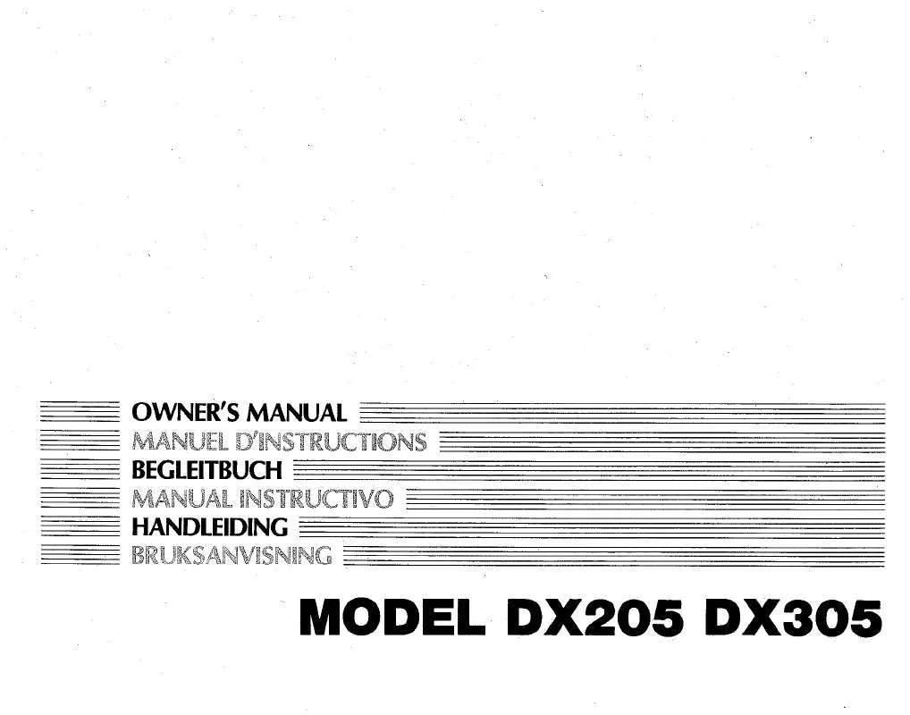 Mode d'emploi KAWAI DX305