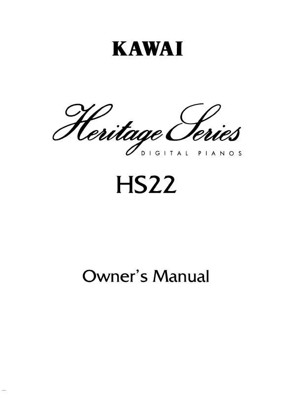 Mode d'emploi KAWAI HS22