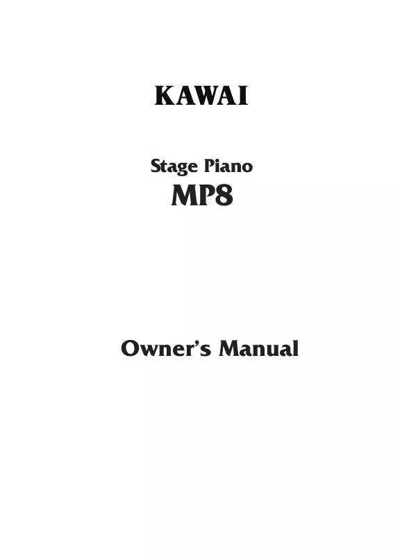 Mode d'emploi KAWAI MP8