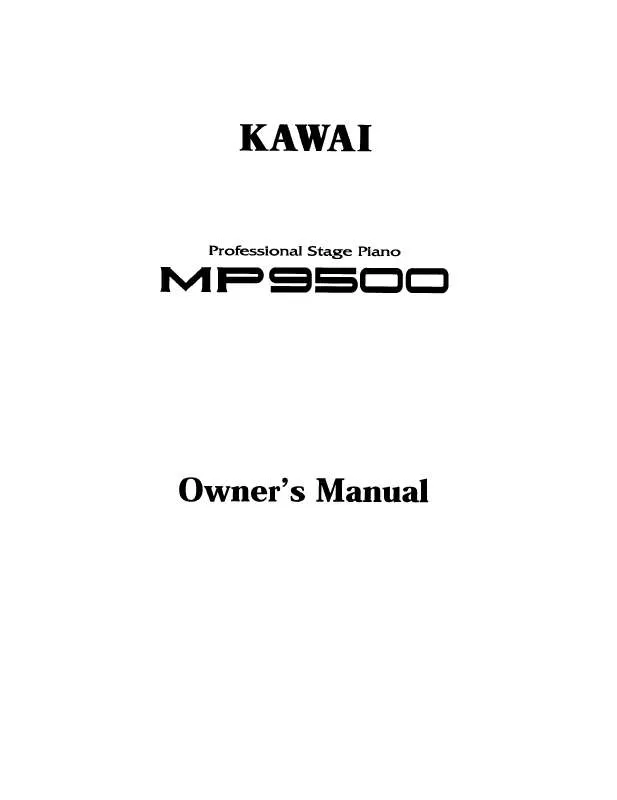 Mode d'emploi KAWAI MP9500