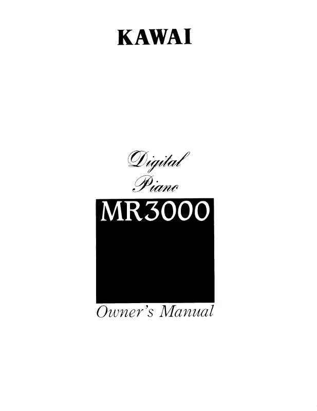 Mode d'emploi KAWAI MR3000