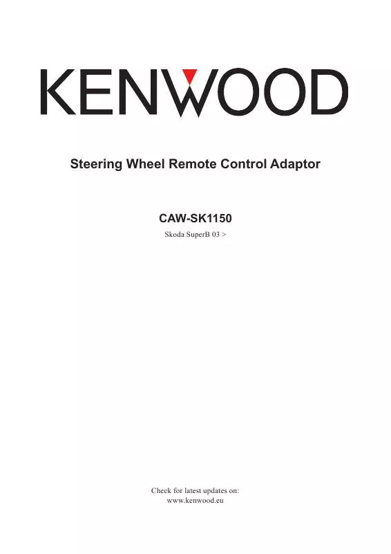 Mode d'emploi KENWOOD CAW-SK1150