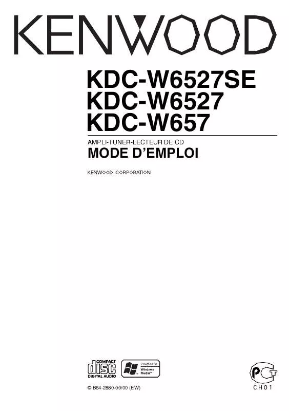 Mode d'emploi KENWOOD KDC-W6527SE