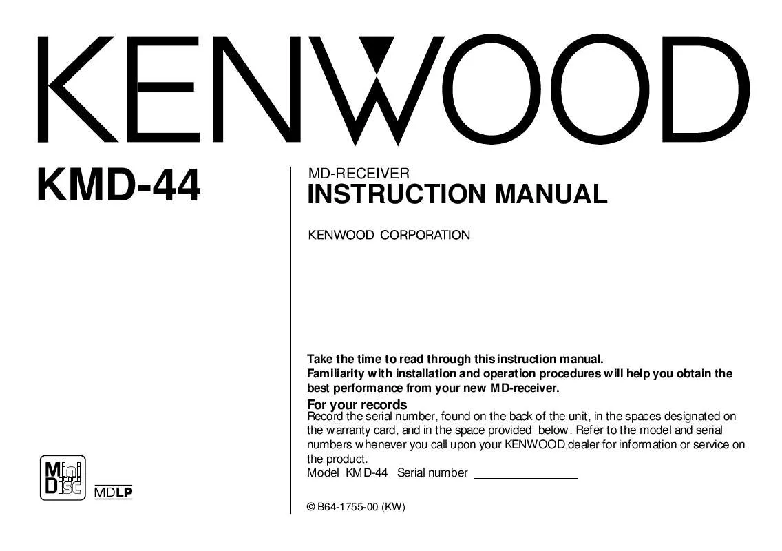 Mode d'emploi KENWOOD KMD-44