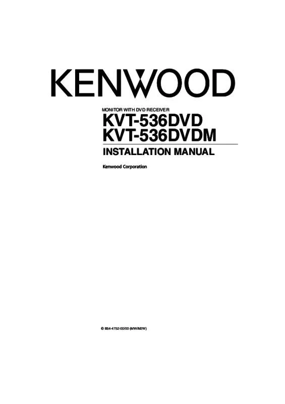 Mode d'emploi KENWOOD KVT-536DVD