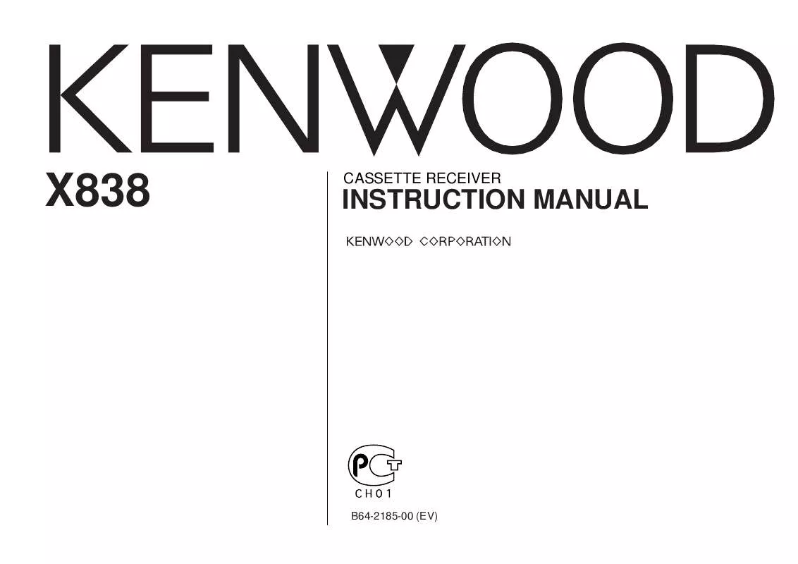 Mode d'emploi KENWOOD X838