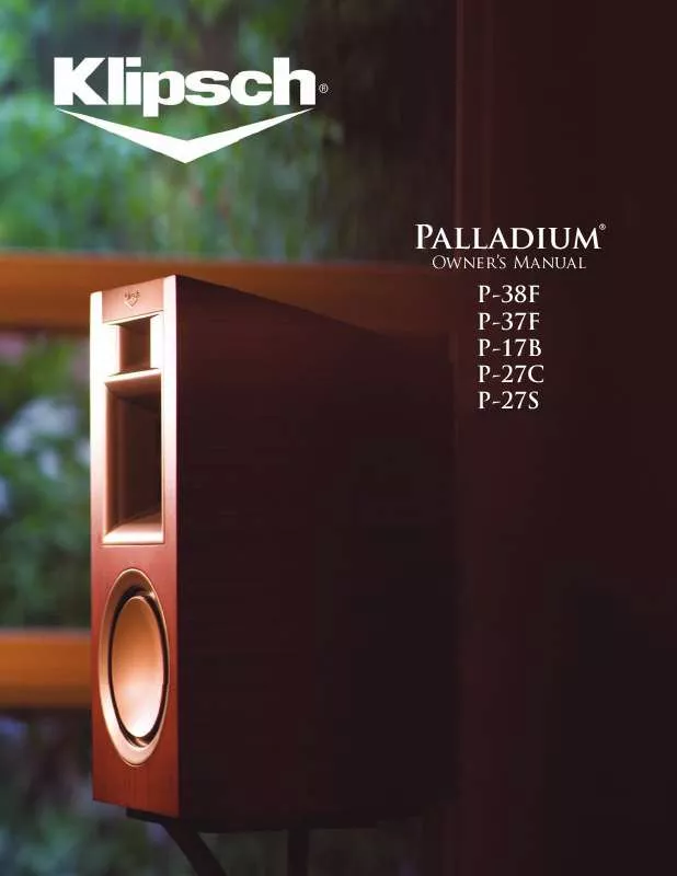 Mode d'emploi KLIPSCH P-17B