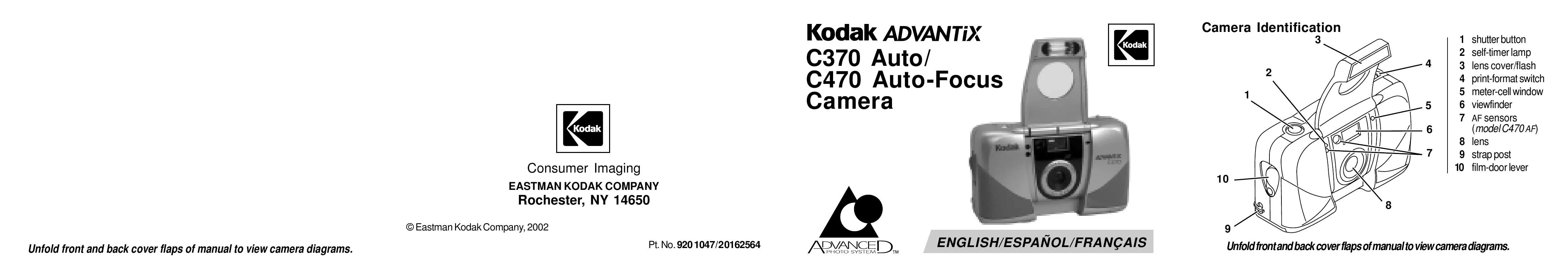 Mode d'emploi KODAK ADVANTIX C370