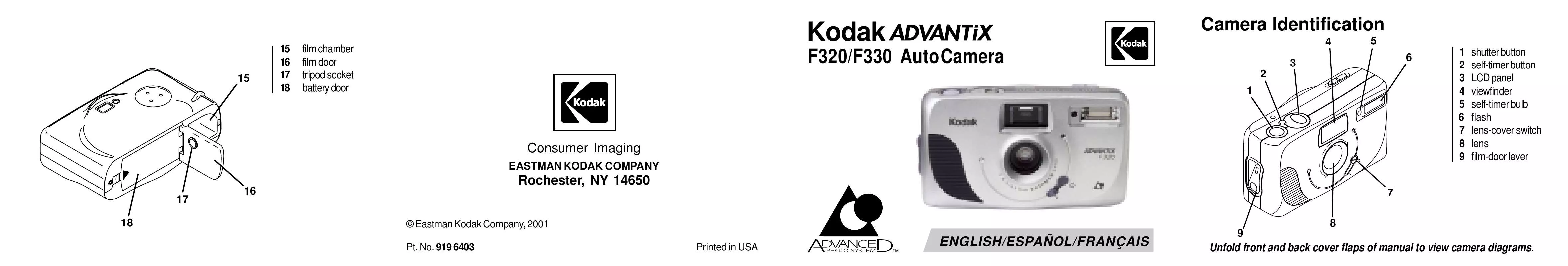 Mode d'emploi KODAK ADVANTIX F320