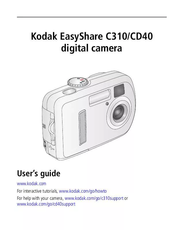 Mode d'emploi KODAK EASYSHARE C310