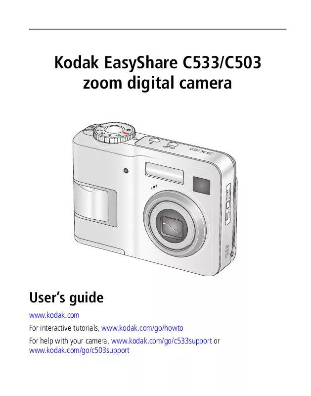 Mode d'emploi KODAK EASYSHARE C503