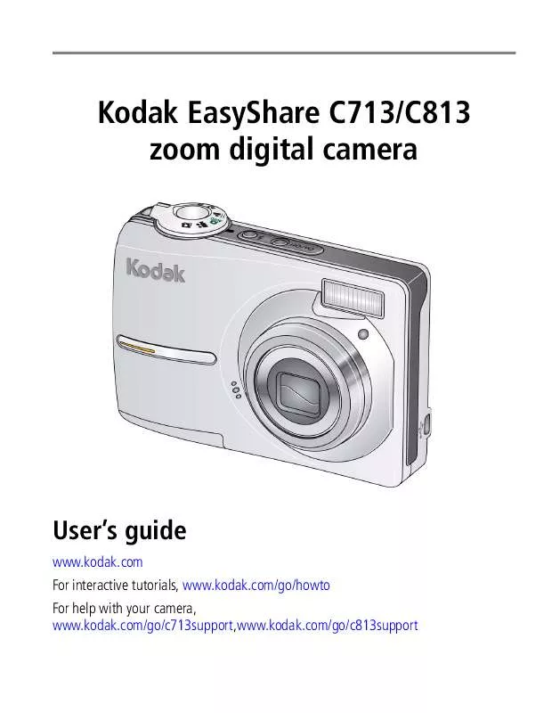 Mode d'emploi KODAK EASYSHARE C713