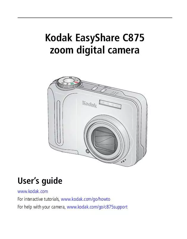 Mode d'emploi KODAK EASYSHARE C875