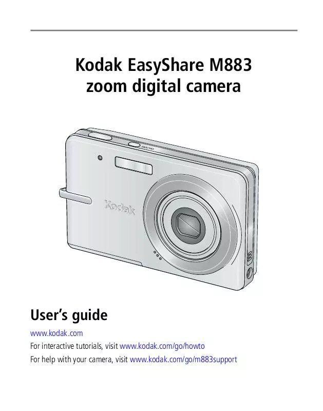 Mode d'emploi KODAK EASYSHARE M883