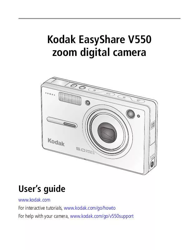 Mode d'emploi KODAK EASYSHARE V550