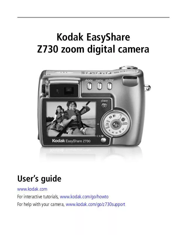 Mode d'emploi KODAK EASYSHARE Z730