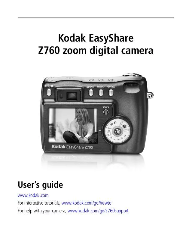 Mode d'emploi KODAK EASYSHARE Z760