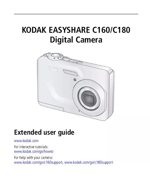 Mode d'emploi KODAK EASYSHARE C160