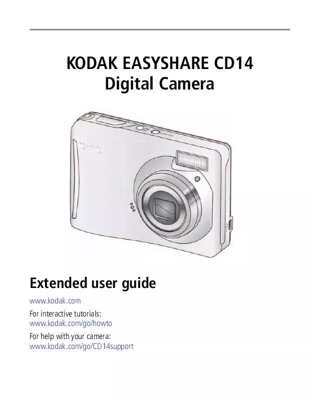 Mode d'emploi KODAK EASYSHARE D14