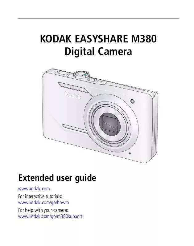 Mode d'emploi KODAK EASYSHARE M380