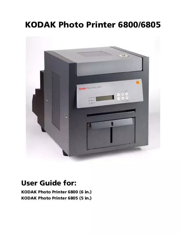 Mode d'emploi KODAK PHOTO PRINTER 6800