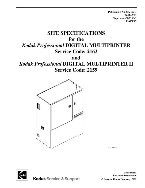 Mode d'emploi KODAK DIGITAL MULTIPRINTER II