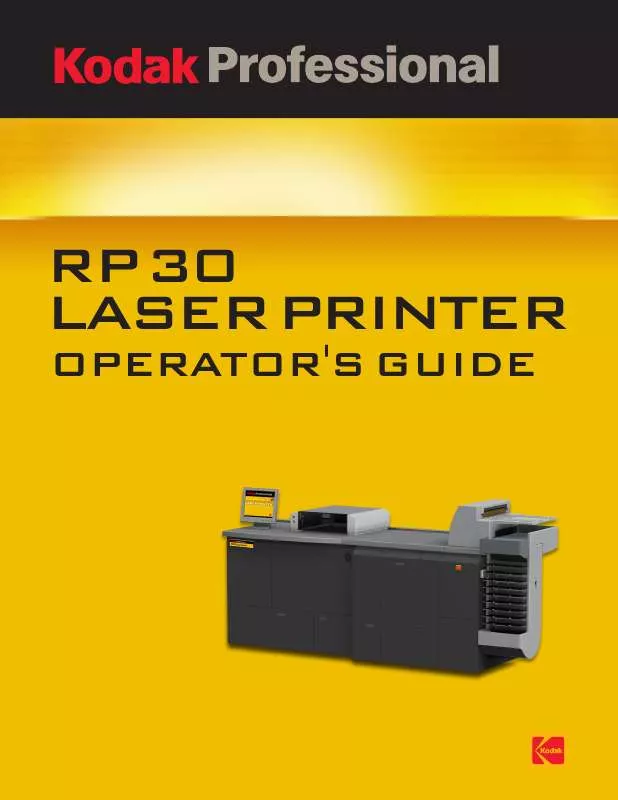 Mode d'emploi KODAK RP 30 LASER PRINTER