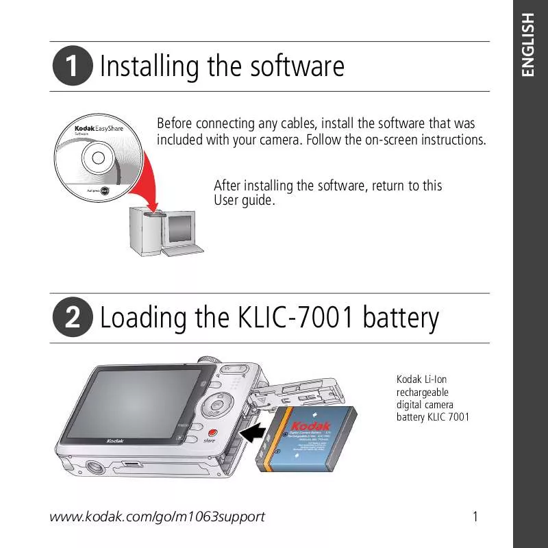 Mode d'emploi KODAK MD1063