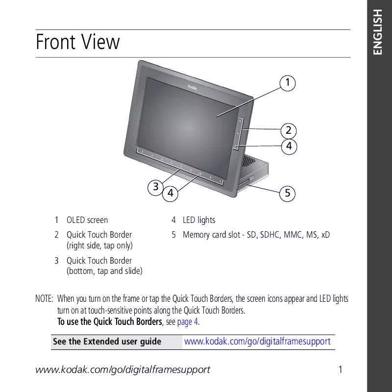 Mode d'emploi KODAK OLED