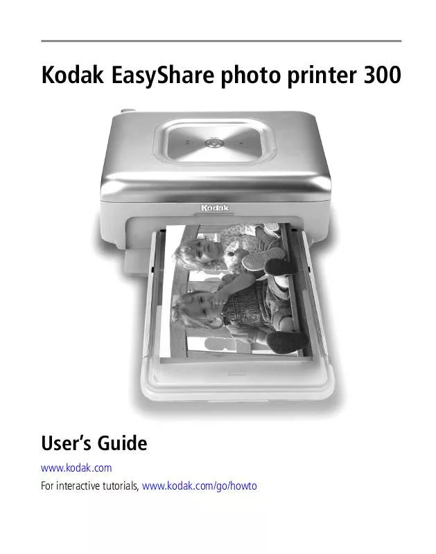 Mode d'emploi KODAK PHOTO PRINTER 300