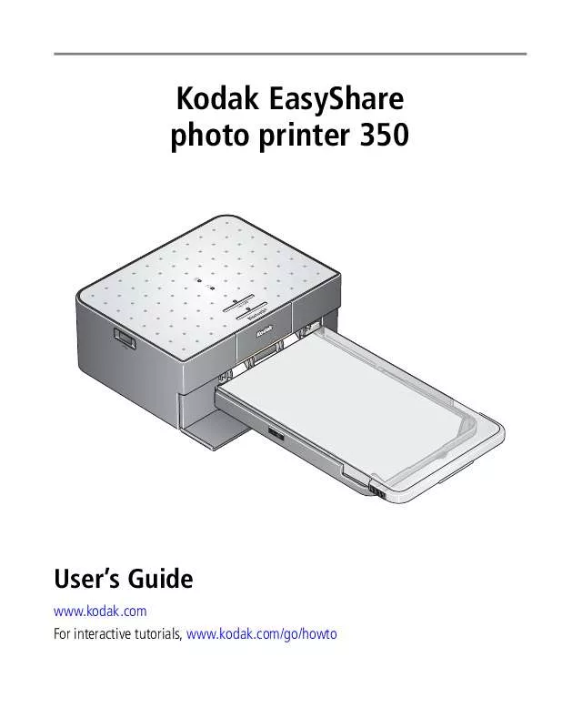 Mode d'emploi KODAK PHOTO PRINTER 350