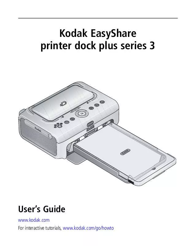 Mode d'emploi KODAK PRINTER DOCK PLUS 3