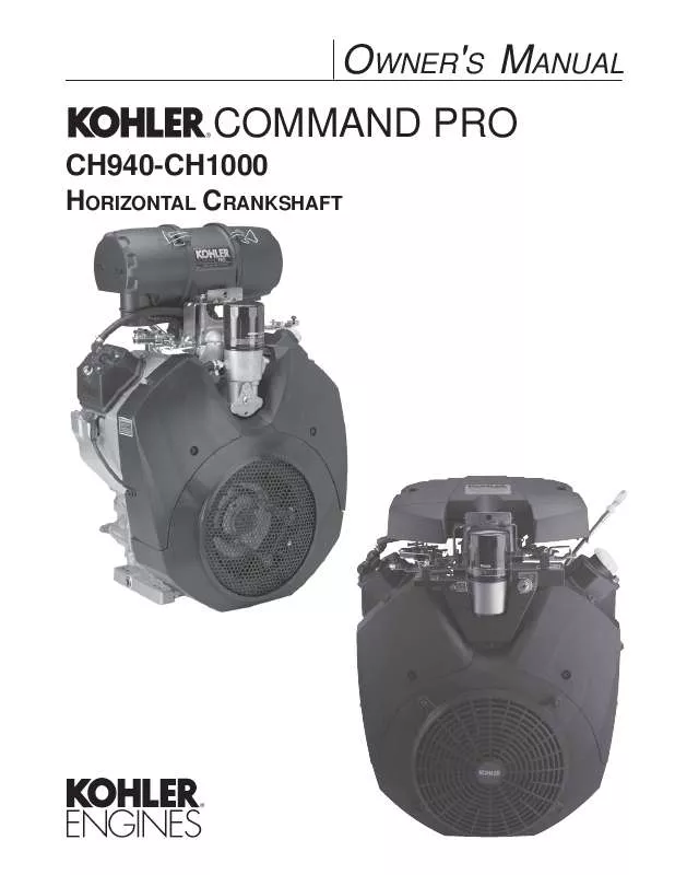 Mode d'emploi KOHLER CH1000