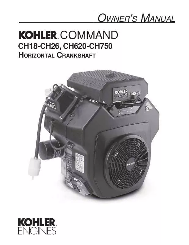 Mode d'emploi KOHLER CH23