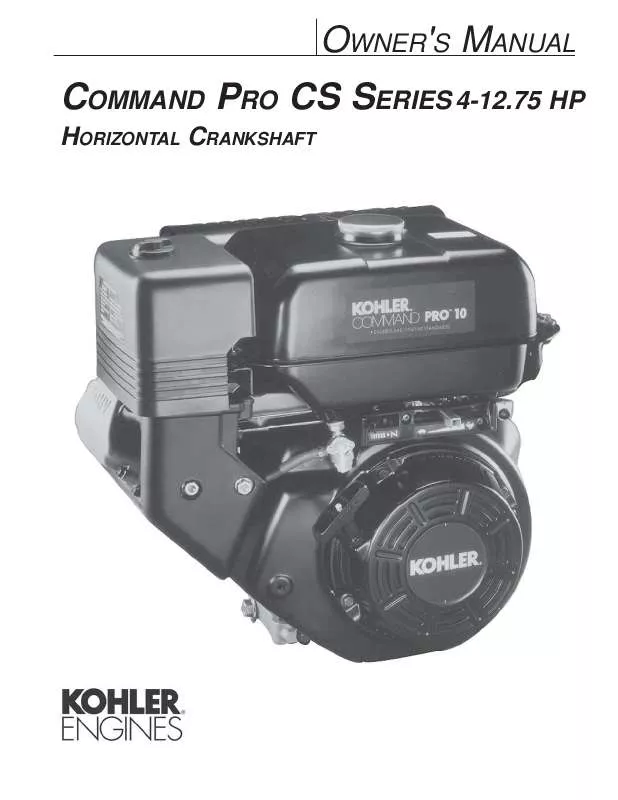 Mode d'emploi KOHLER CS10