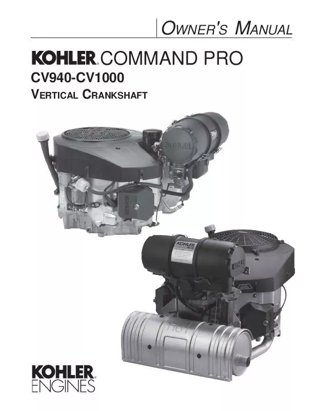 Mode d'emploi KOHLER CV980