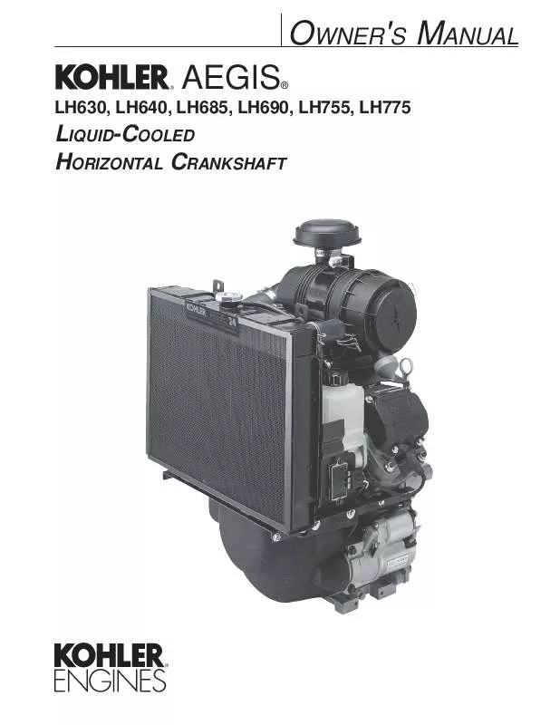 Mode d'emploi KOHLER LH755