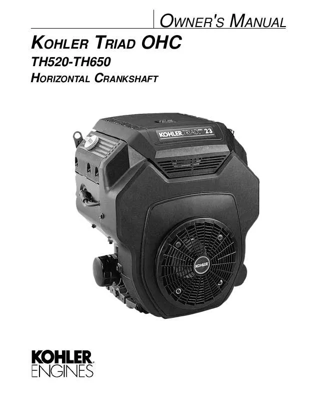 Mode d'emploi KOHLER TH575