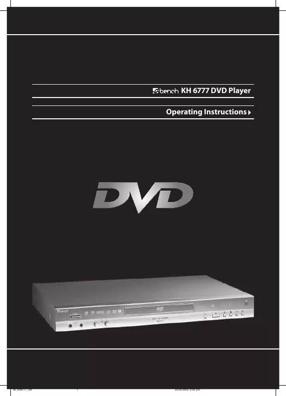 Mode d'emploi KOMPERNASS EBENCH KH 6777 DVD-PLAYER