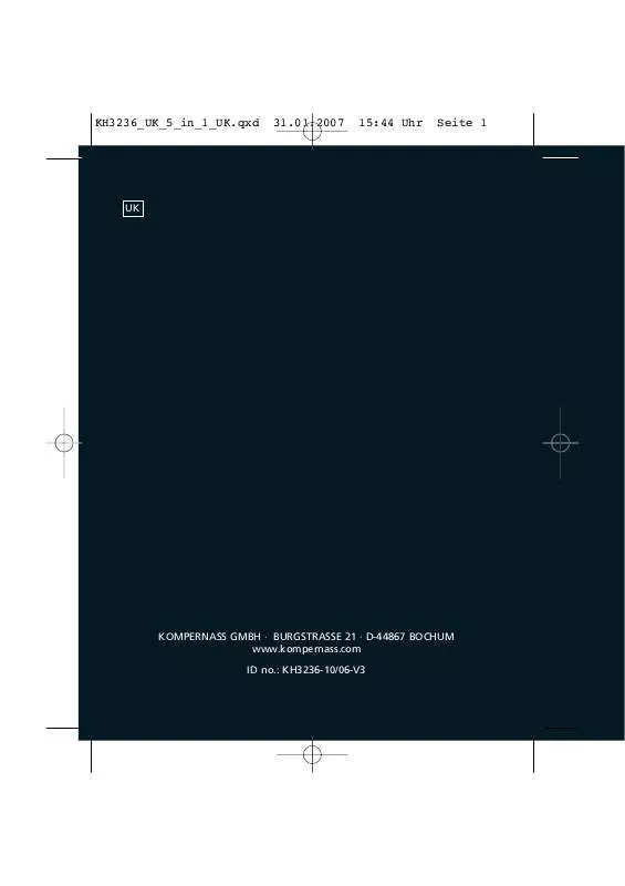 Mode d'emploi KOMPERNASS KH 3236 5 IN 1 MULTI-MEASUREMENT DETECTOR WITH LASER