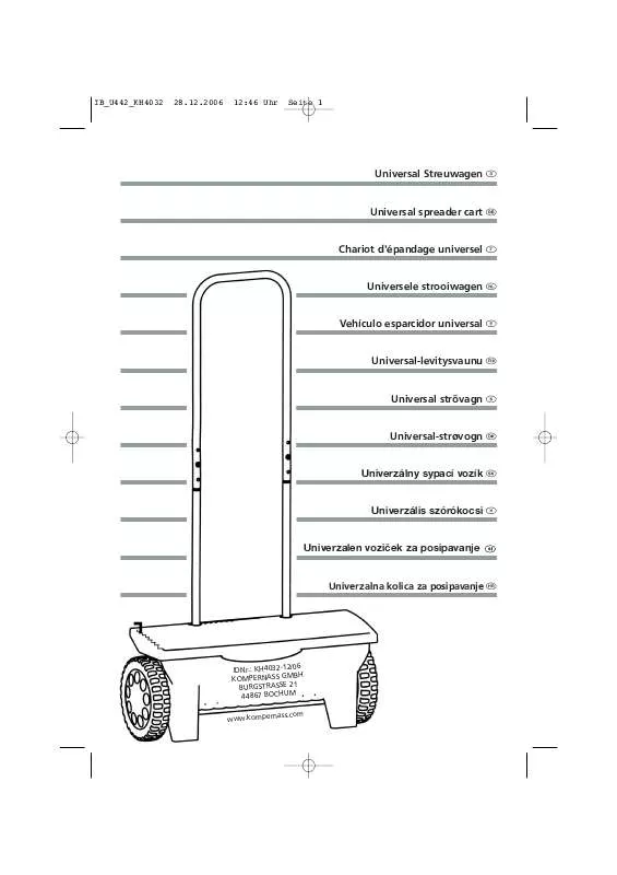 Mode d'emploi KOMPERNASS KH 4032 UNIVERSAL SPREADER CART