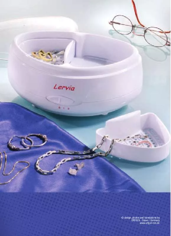 Mode d'emploi KOMPERNASS LERVIA KH 301 GLASSES AND JEWELLERY CLEANER