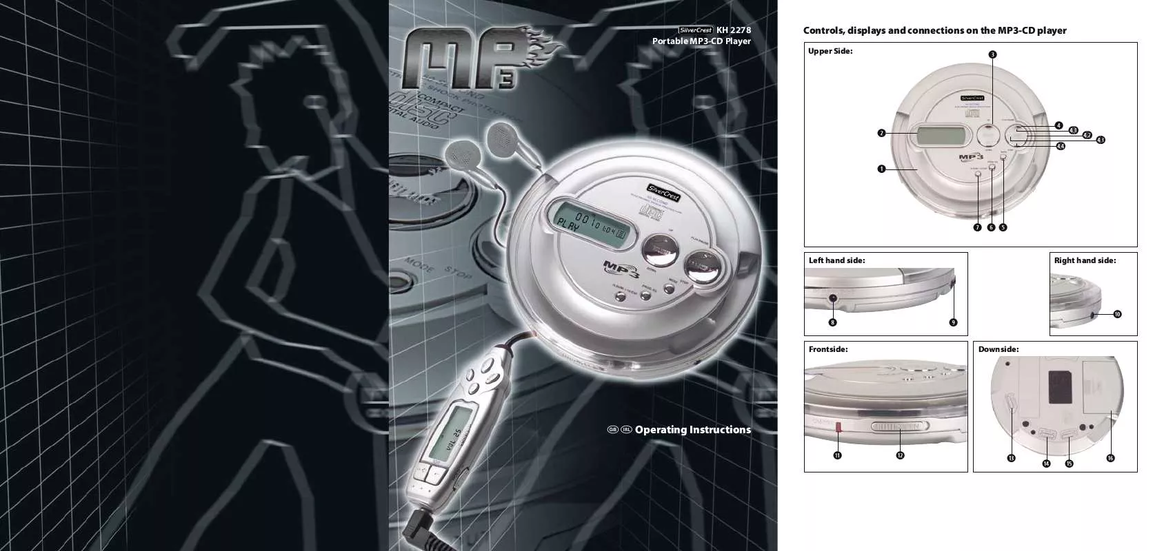 Mode d'emploi KOMPERNASS SILVERCREST KH 2278 PORTABLE MP3-CD PLAYER