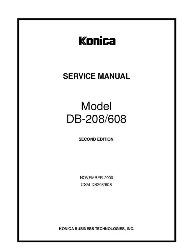 Mode d'emploi KONICA MINOLTA DB-208