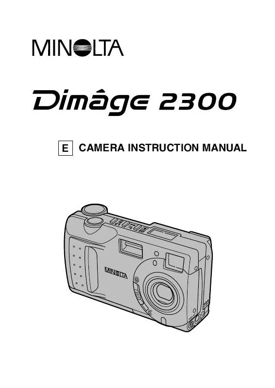 Mode d'emploi KONICA MINOLTA DIMAGE 2300 HARDWARE